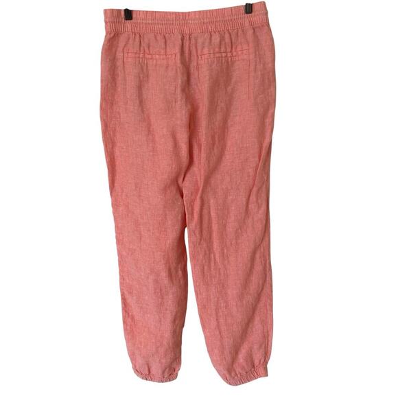 ATHLETA Retreat Linen Jogger Pants in Calla Sunset Orange, Size 8 - Picture 4 of 13